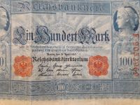21.April 1910, Reichsbanknote, Roter Stempel, 100 Mark. Sammler München - Altstadt-Lehel Vorschau