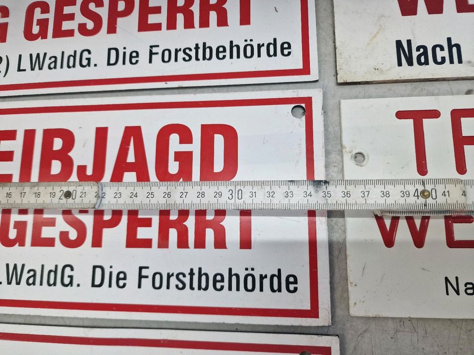 Jagd - Treibjagd - 3 Rollen Absperrband + 5 Warnschilder in Heusweiler