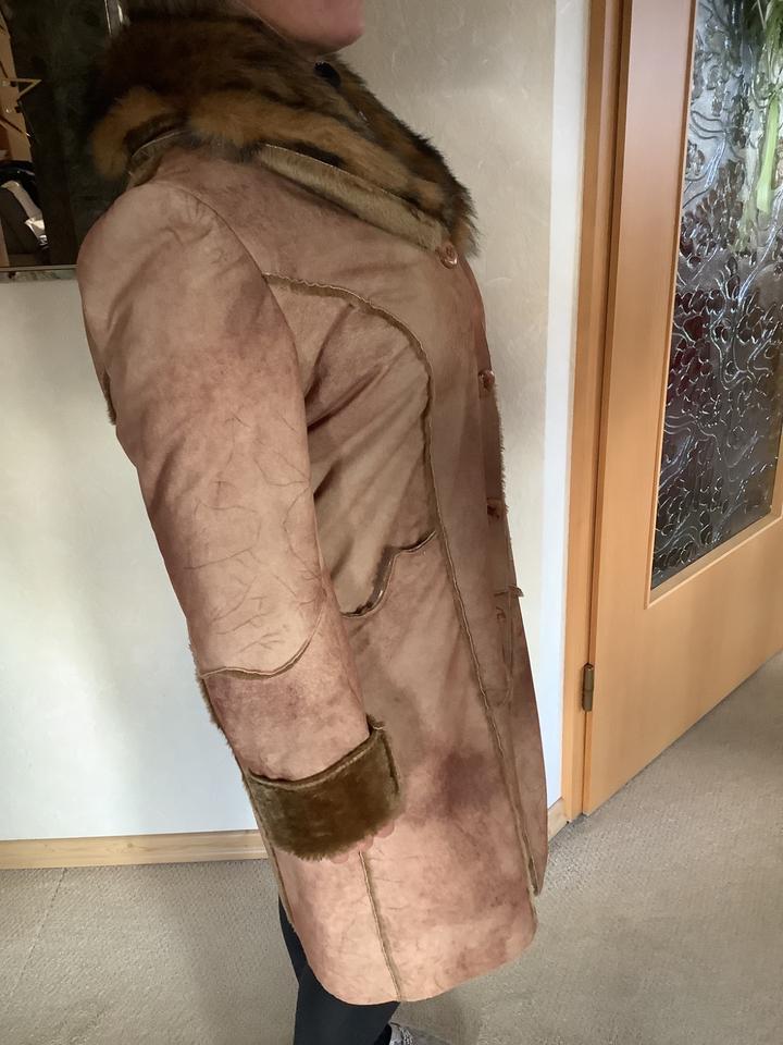 Spring Jacke Mantel hellbraun  L 40 Wildlederoptik und teddy in Würzburg