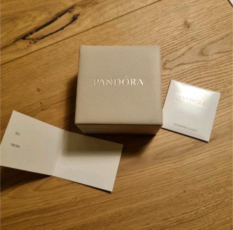 Pandora Schmuckbox Beige mit Karte & Poliertuch in Montabaur
