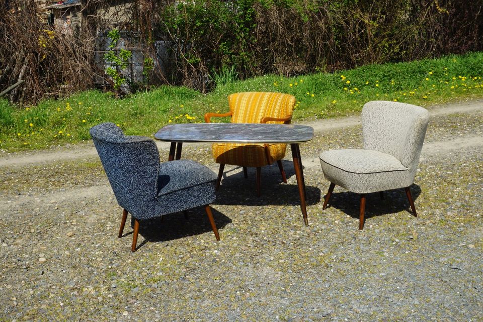50er 60er Jahre Sessel Sitzguppe mit Tisch in Dingelstedt am Huy