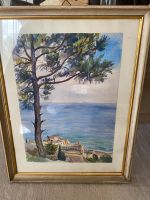 Aquarell „Blick aufs Meer“Karl Dörrfuss(1906-1984)Rahmen Bayern - Gauting Vorschau