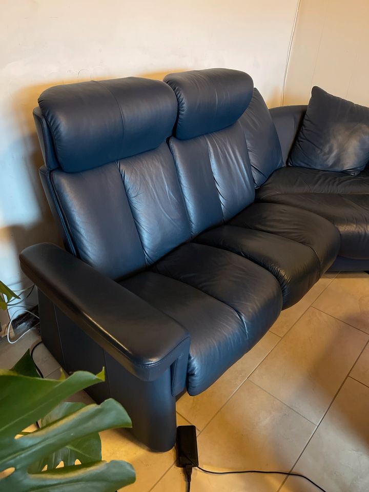 Stressless Legend Sofa Couch blau Liegefunktion L Eckcouch in Halver