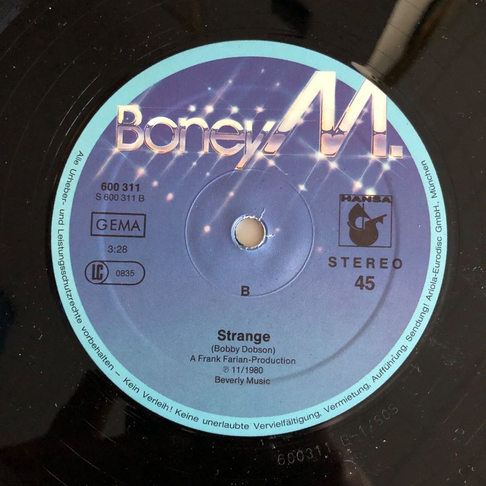 BONEY M Felicidad Margherita Strange Vinyl 1980 Platte 600 311 in München