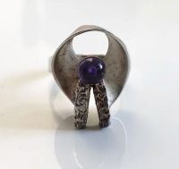 60s 70s Skulptur Amethyst Silber 925 Ring Silberring  Modernist Berlin - Mitte Vorschau