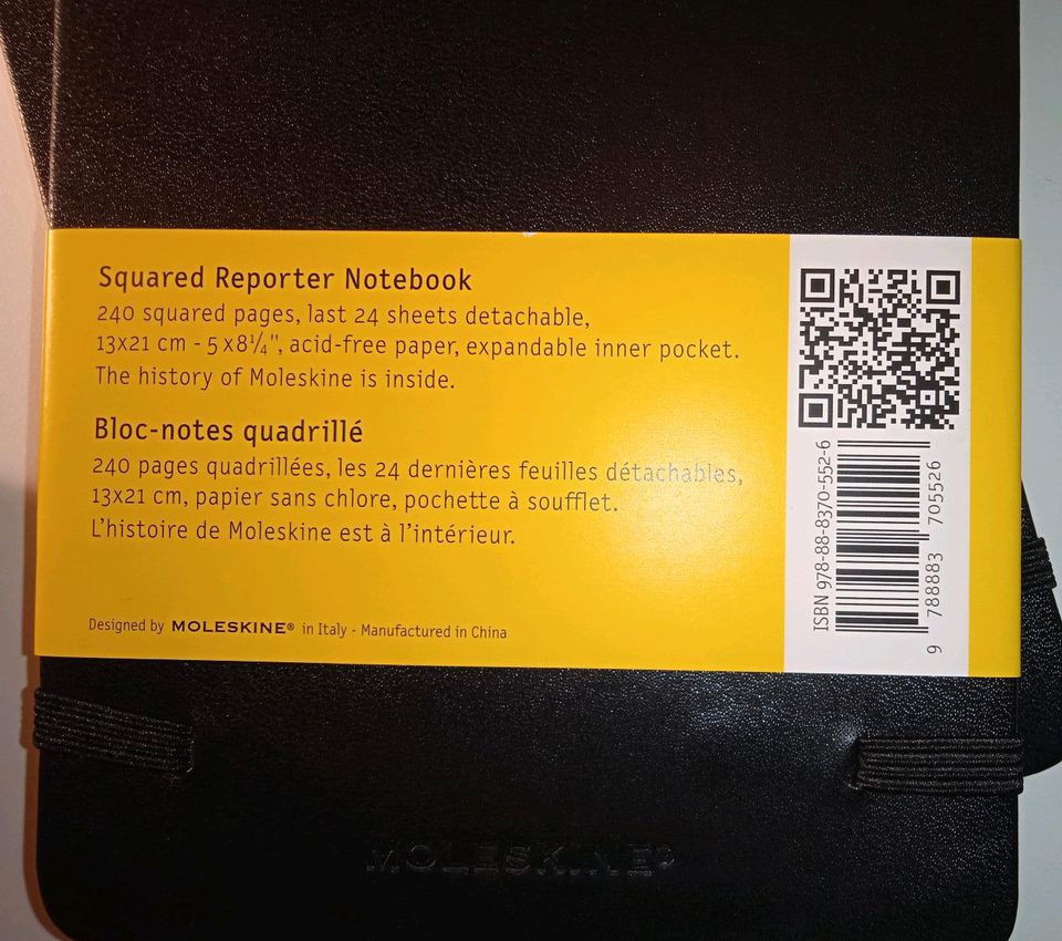 2 Moleskine Reporter-Notizblöcke Large, Hardcover, kartiert in Stuttgart