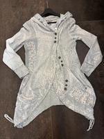 Neu! Gr. 36 Tredy Jacke/Mantel, blau/grau mit Glitzer Niedersachsen - Damme Vorschau