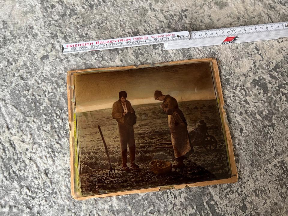 F. Hanfstaengl 1910 altes Hinterglasbild Glasbild in Flacht