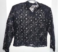 Bluse schwarz Ausbrenner Design Schulterpolster Gr. M Schleswig-Holstein - Glinde Vorschau