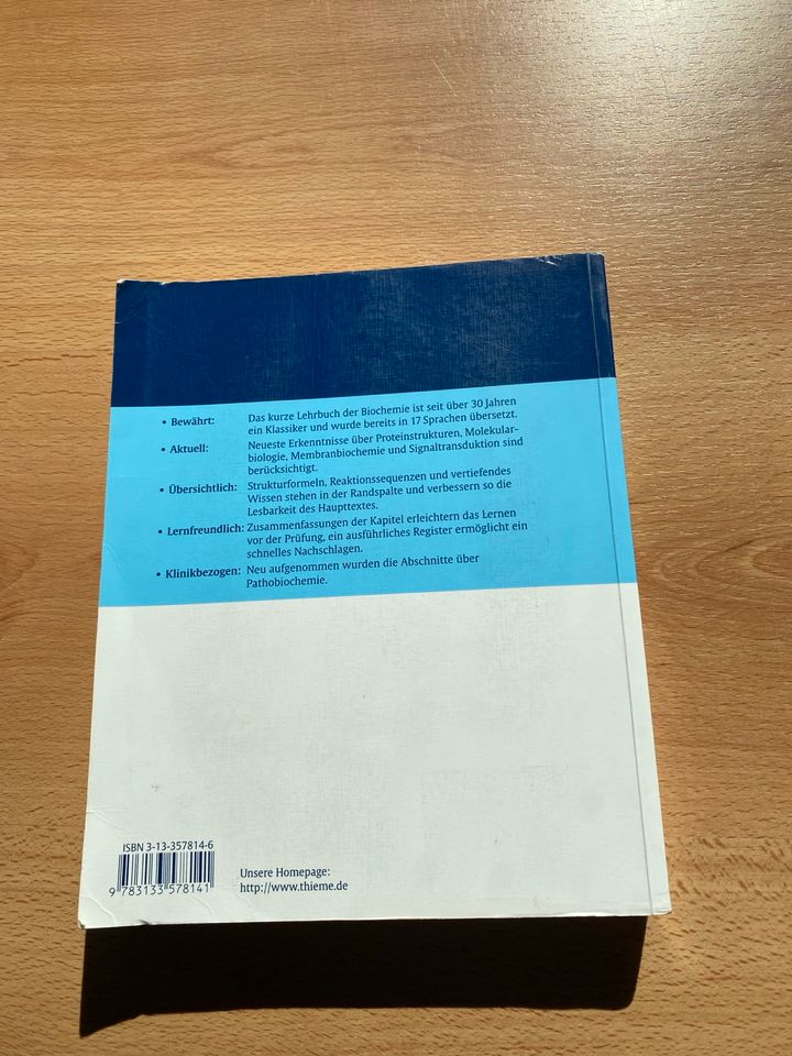 Karlson: Kurzes Lehrbuch der Biochemie, 14. Auflage in Bad Sulza