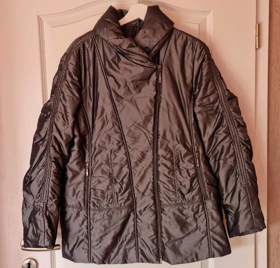 Gerry Weber Übergangs-/Steppjacke Damen Gr. 44 grau/silber in Schwerin