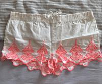 Love to Lounge Schlafanzug Shorts Damen weiß Koralle Lochmuster S Sendling - Obersendling Vorschau
