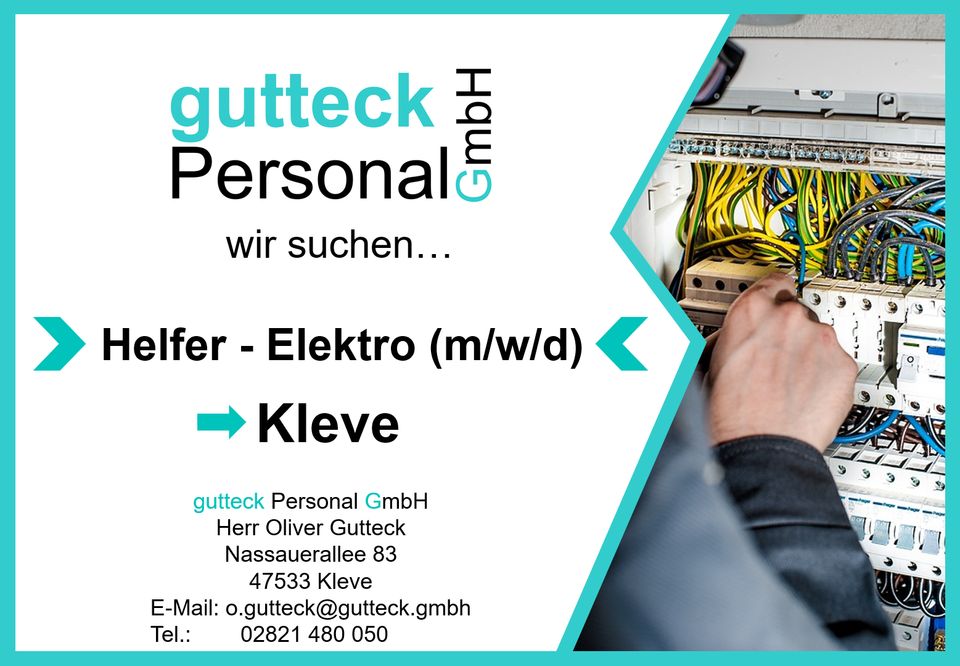 ❌GESUCHT:❌ Elektrohelfer (m/w/d) ►Kleve◄ in Kleve