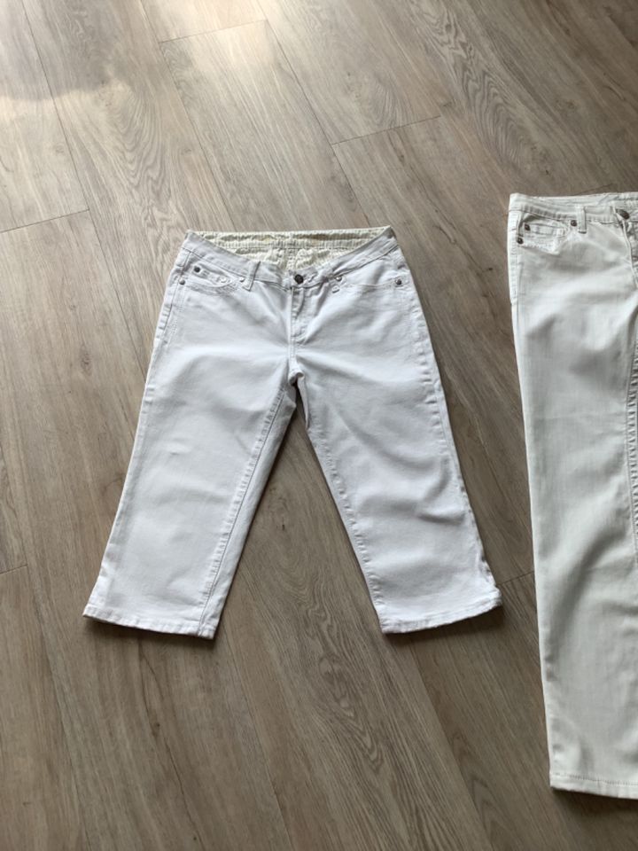3 Hosen Bermudas Jeans Weiß 2x Bluefire 1x Tom Tailor 28 29 36 38 in Bochum