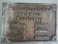 Eisenbahn Lokschilder VEB Lokomotivbau Karl Marx Babelsberg Leipzig - Liebertwolkwitz Vorschau