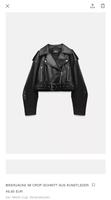 ZARA Bikerjacke schwarz Kunstleder Cropped XS – NEU & ungetragen Nordrhein-Westfalen - Geldern Vorschau