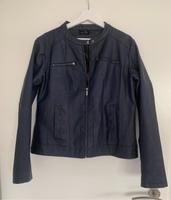 Kunstlederjacke dunkelblau Größe 44 Hessen - Bad Vilbel Vorschau
