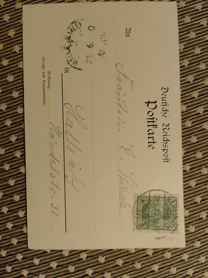 Alte Postkarten, Anfang 20. Jahrhundert. Antik. Zeppelin in Frankfurt am Main
