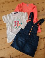 *Set 6* Latzrock Jeansrock T-Shirt Strickjacke Mädchen Gr.110 Thüringen - Sondershausen Vorschau