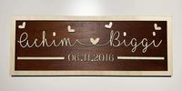 Individuelles Holz Schild als Geschenk zum Hochzeit Valentinstag Niedersachsen - Sande Vorschau