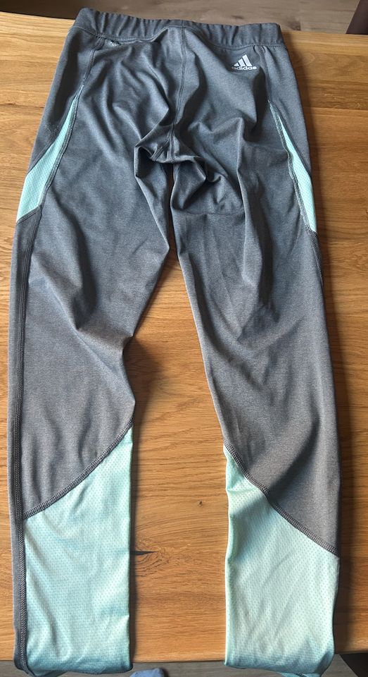 Adidas Leggings Damen grau/türkis in Mannheim