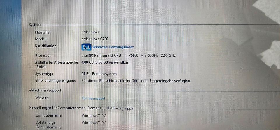 Laptop eMaschines G730 17 Zoll in Kamen