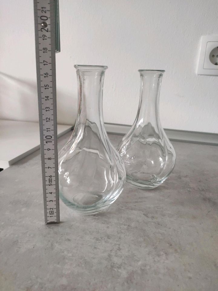2 kleine Glasvasen in Bienenbüttel
