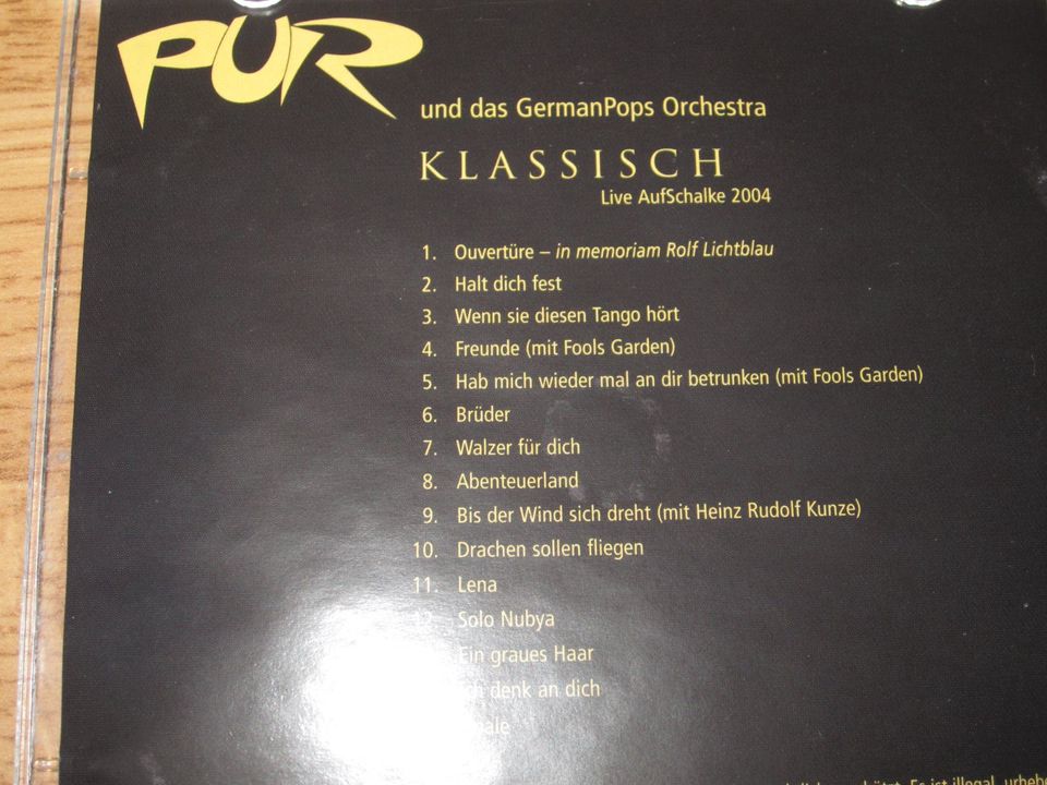 CD von PUR  "Klassisch Live Auf Schalke 2004" in Oppach