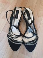 Sandale Gr. 36 schwarz mit Strass Sandalette Riemchensandale Friedrichshain-Kreuzberg - Kreuzberg Vorschau