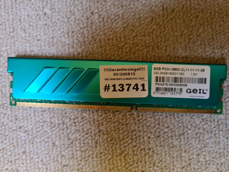 Geil EVO Leggera 1 x 8 GB DDR 3 DDR3 Speicher GEL38GB1600C11SC in Kronau