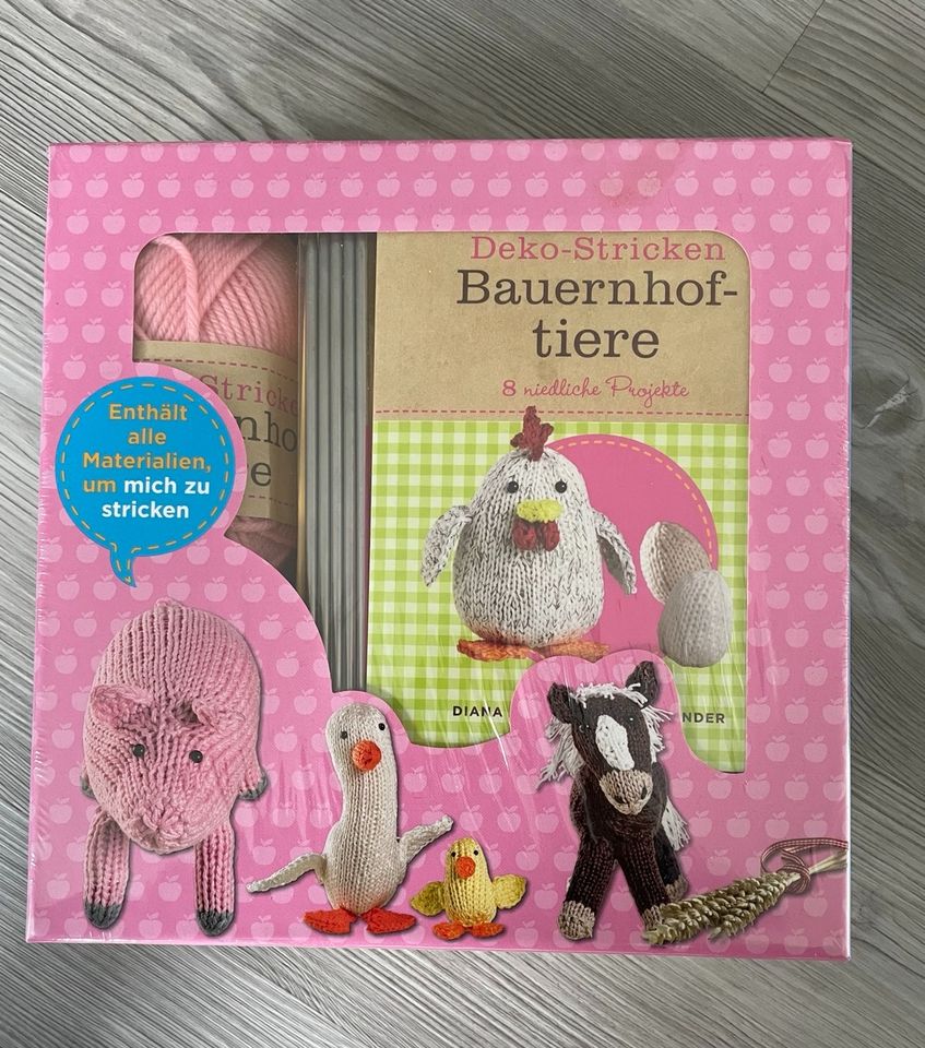 Strickset für Kinder Deko Stricken Bauernhoftiere NEU in Borken