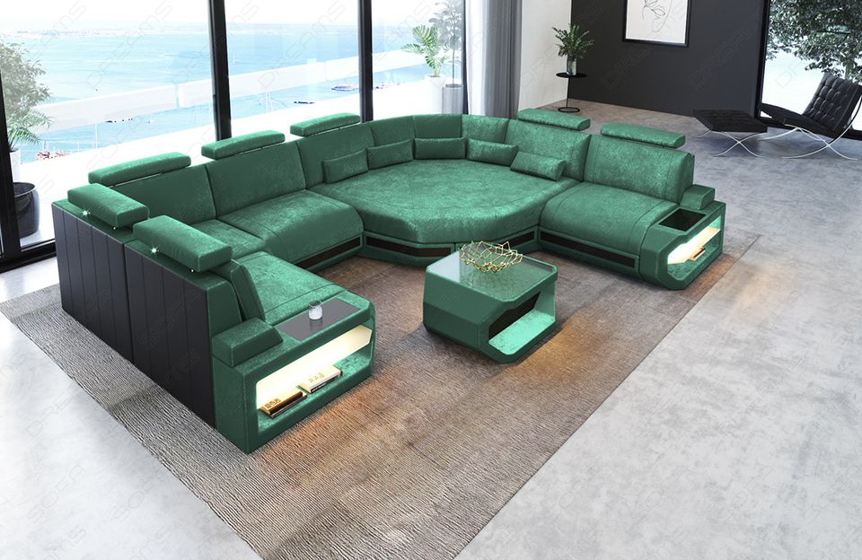 Polster Sofa Wohnlandschaft Asti Mini mit Relaxecke und USB-Port in Berlin