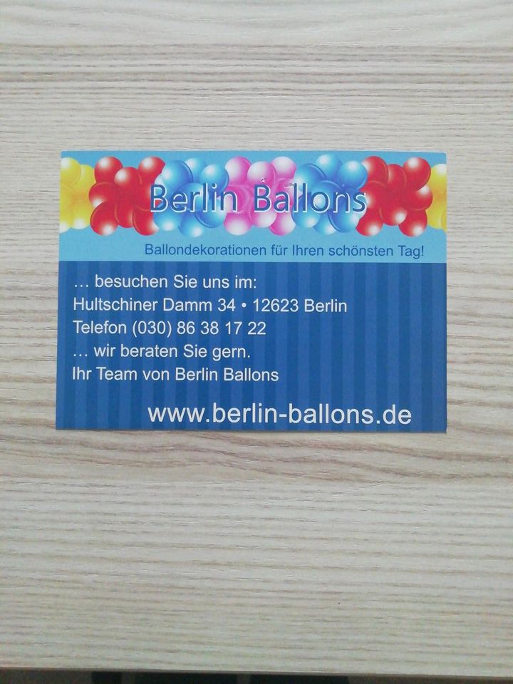 Gutschein Berlin Ballons in Vogelsdorf