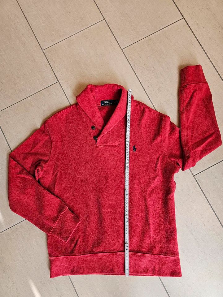 Roter Sweater mit Schalkragen von Polo Ralph Lauren, Gr. M in Schierling