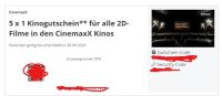 5x CinemaxX Gutscheine für alle 2D Filme Altona - Hamburg Altona-Altstadt Vorschau