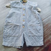 BAby Kleinkind Overall Spielhose kariert BAumwolle blau creme 104 Niedersachsen - Hermannsburg Vorschau