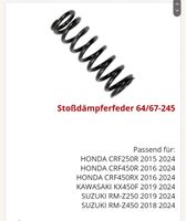 Stoßdämpferfeder 52N/mm für Honda crf Kawasaki kxf  Suzuki rmz Saarland - St. Wendel Vorschau