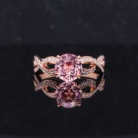 ✨585 14k Rose Gold 8mm Runde Form Sukura Rosa Labor Saphir Ring✨ Sachsen - Zwickau Vorschau