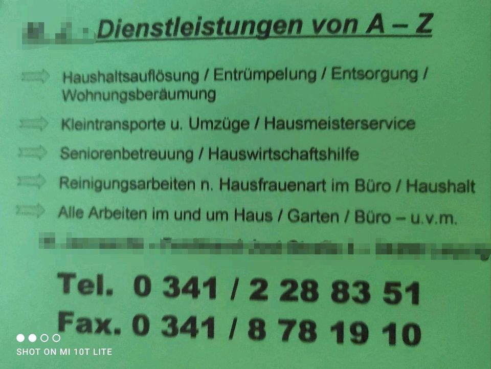Dienstleister hat noch freie Kapazitäten für Arbeiten jegl. Art in Leipzig