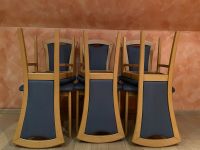 6 x Echtholzstühle mit blauem Bezug Nordrhein-Westfalen - Petershagen Vorschau