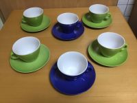 6 große Tassen MF Design Cappuccino Tassen blau und grün Nordrhein-Westfalen - Burbach Vorschau