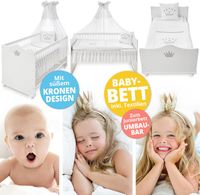 Krone Weiss Babybett Kinderbett  umbaubar 140/70cm Nordrhein-Westfalen - Ostbevern Vorschau