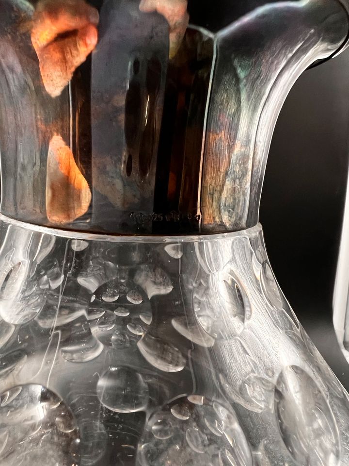 Kristall Vase -925 Silber - Wilhelm Binder - Art Deco - 30 er in München