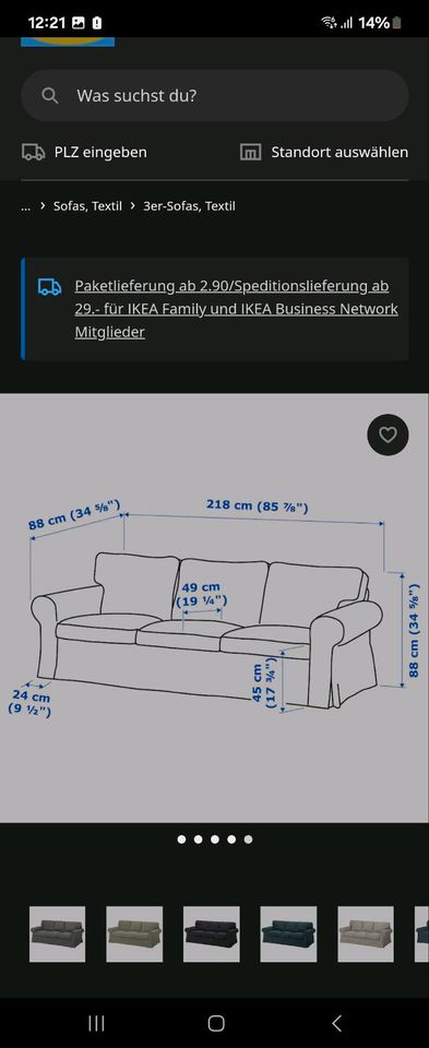 3er-Sofa und 2er-Sofa (EKTORP von Ikea) in Mülheim (Ruhr)