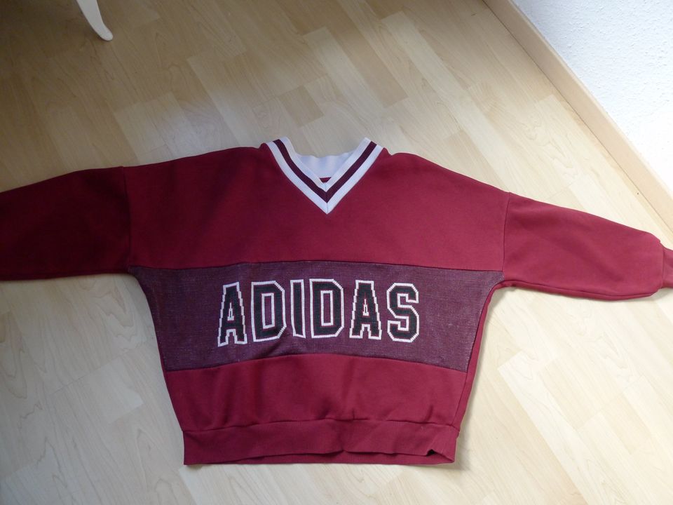 ADIDAS Old School Damen Pullover Kastanien-rot 40 in Herten