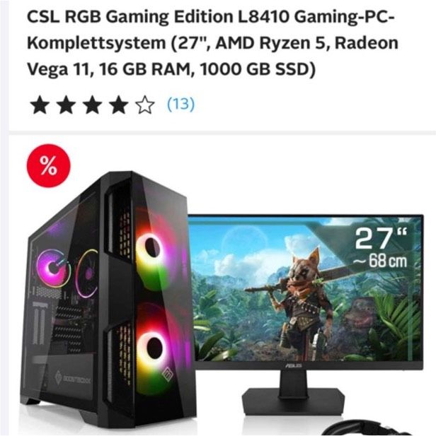 Gaming Pc.   Rechner + Monitor in Hamburg