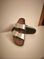 Birkenstock Arizona metallic silber  Naturleder NEU Thüringen - Am Ettersberg Vorschau