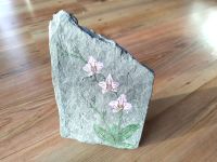 Schieferplatte mit Blumen Standbild Stein Holz Deko Bild Schiefer Baden-Württemberg - Wildberg Vorschau