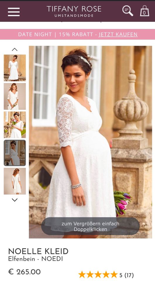 Wunderschönes Brautkleid für die Schwangerschaft / Umstandsmode in Dormagen