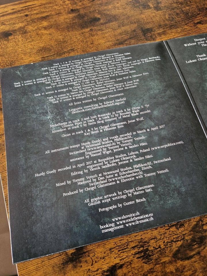 Eluveitie Evocation 2 Pantheon Clear Vinyl LP in Schlitz